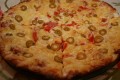 Пицца с сыром и сосисками 